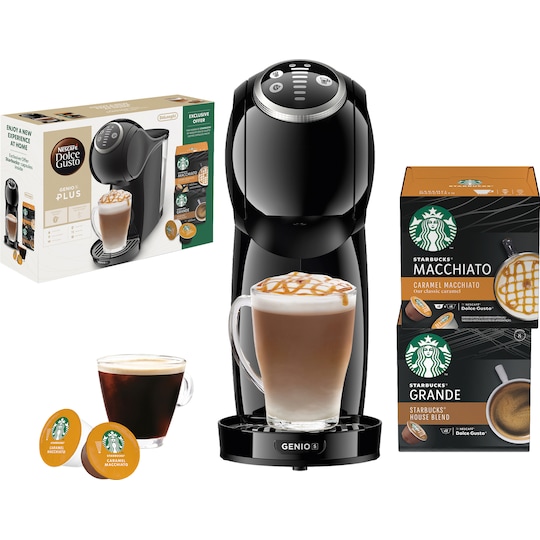 Nescafé Dolce Gusto Genio S Plus kapselmaskine værdipakke (sort)