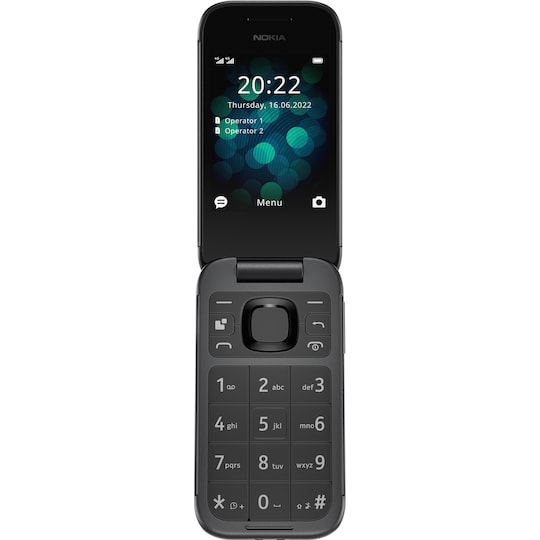 Nokia 2660 fliptelefon (sort)