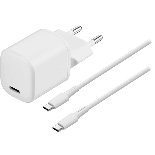 Sandstrøm 20W USB-C-oplader med USB-C-kabel