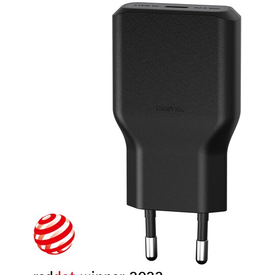 Unisynk G3 36W USB-C vægoplader (sort)