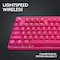 Logitech G PRO X TKL Lightspeed Tactile trådløst gamingtastatur (pink)