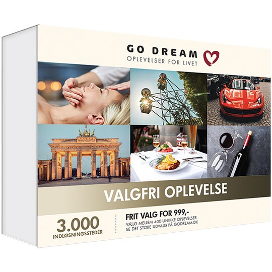 GoDream gavekort - Oplevelsesgavekort platin