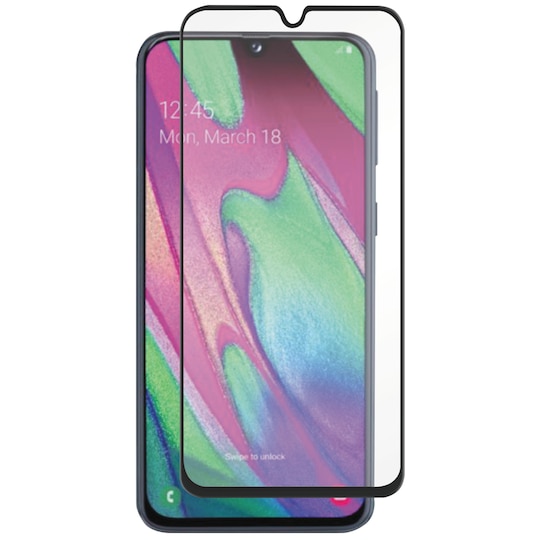 Panzer Full-Fit Samsung Galaxy A40 skærmbeskytter (sort)