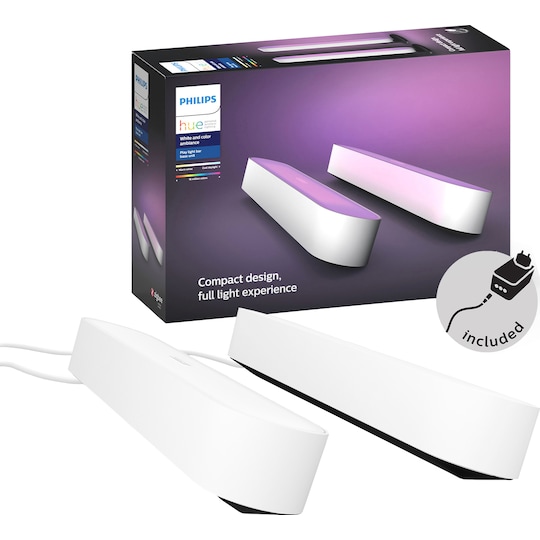 Philips Hue Play lysbar dobbeltpakke (hvid)