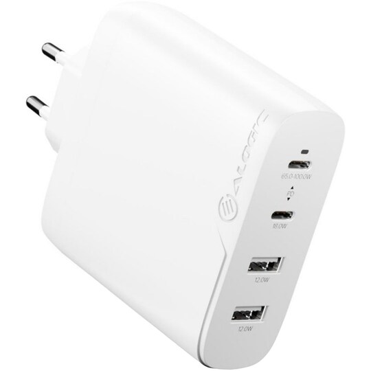 ALOGIC Rapid Power 4-port 100W GaN vægoplader + 2m USB-C kabel