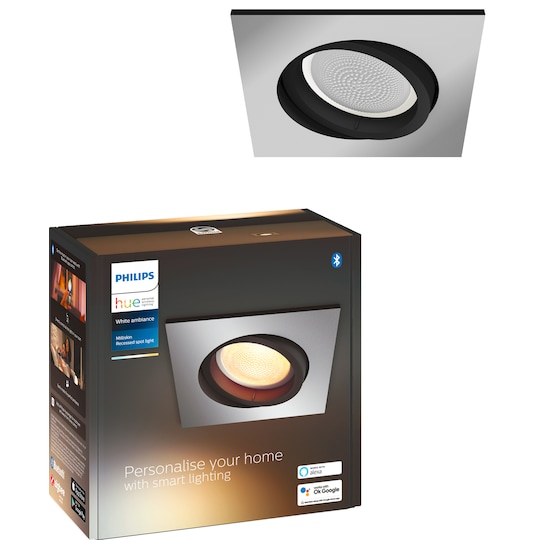 Philips Hue Milliskin forsænket spotlys  (aluminium)