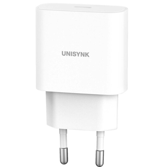 Unisynk 20W USB-C vægoplader (hvid)