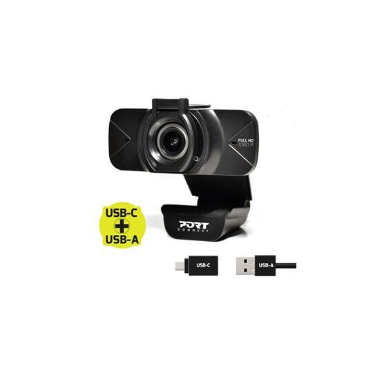 PORT DESIGNS FHD Webcam 900078 Sort, USB