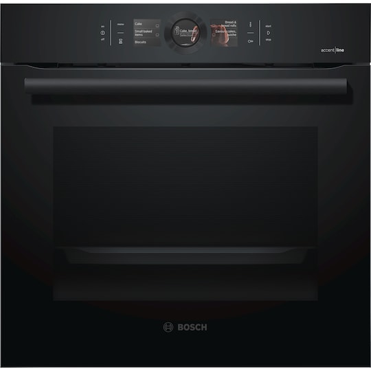 Bosch AccentLine Series 8 integreret ovn HBG876EC6S Carbon Black