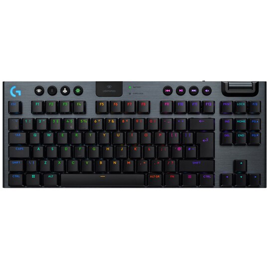 Logitech G915 X Lightspeed TKL trådløst taktilt gamingtastatur (sort)