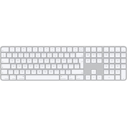 Apple Magic Keyboard med Touch-ID og Numpad (Dansk, hvide taster)