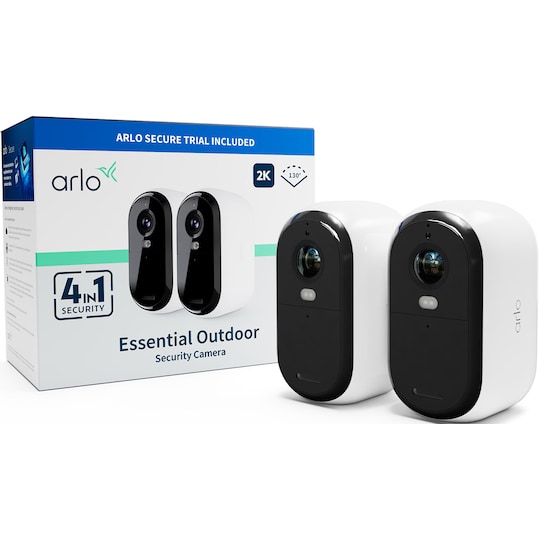 Arlo Essential 2K sikkerhedskamera (2-pakke)