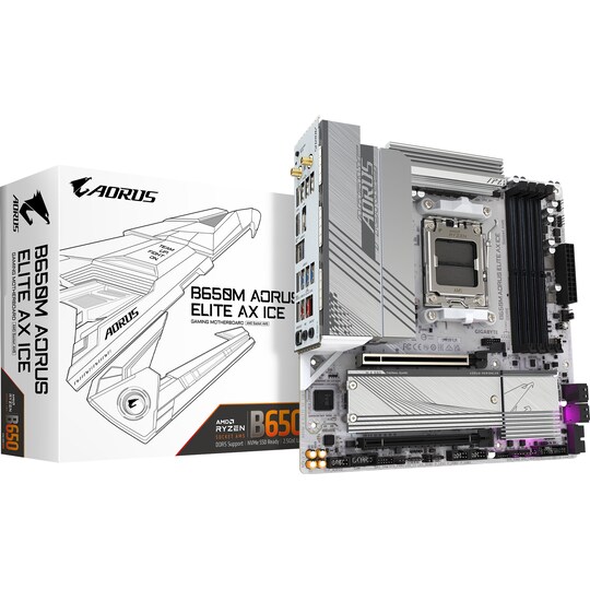 Gigabyte B650 AORUS Elite AX ICE bundkort