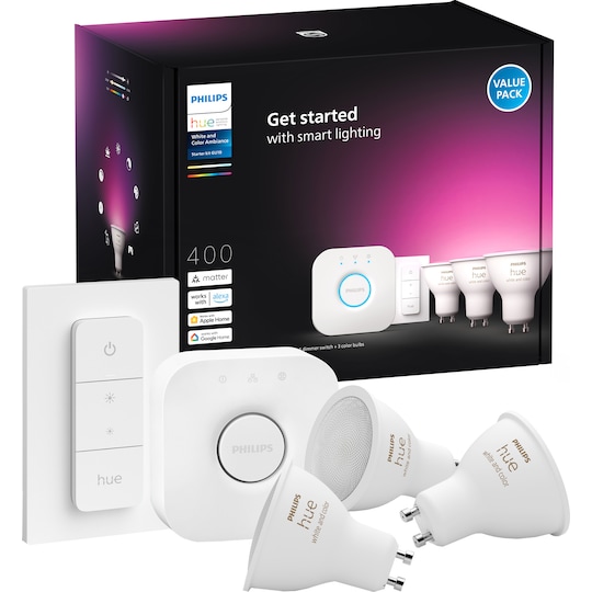 Philips Hue WCA startsæt 4,2 W, GU10