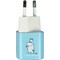 Moomin 20W USB-C til USB-C vægoplader 1m (blå)