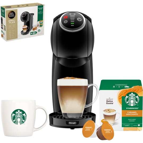 Nescafé Dolce Gusto Genio S Plus kapselmaskine med Starbuckspakke