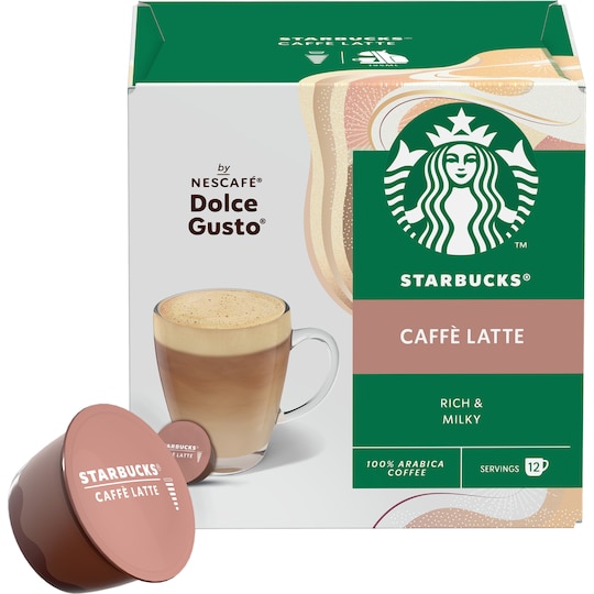 Starbucks Caffe Latte by NESCAFÉ Dolce Gusto kaffekapsler (12 stk.)