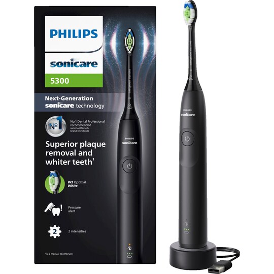 Philips Sonicare Series 5300 elektriske tandbørste HX710101 (sort)