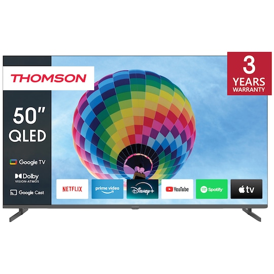 Thomson Google 50" QG4S14 4K QLED smart TV (2024/sidefødder)