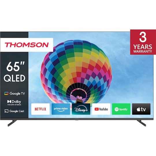 Thomson Google 65" QG4S14 4K QLED smart TV (2024/sidefødder)