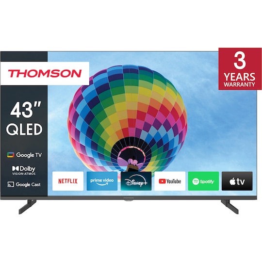 Thomson Google 43" QG4S14 4K QLED smart TV (2024/sidefødder)