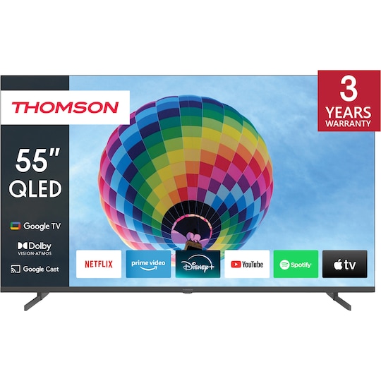 Thomson Google 55" QG4S14 4K QLED smart TV (2024/sidefødder)