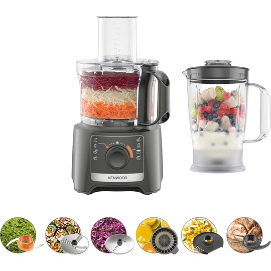 Kenwood MultiPro Compact foodprocessor FDP31.360.GY (skifergrå)