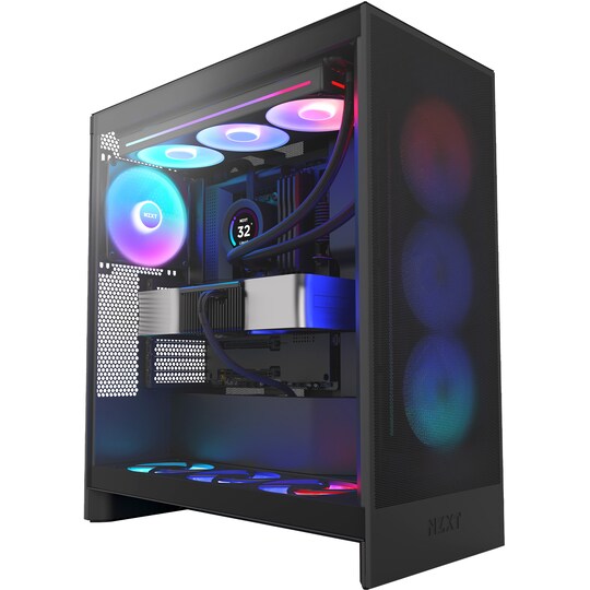 NZXT H7 Flow RGB 2024 PC-kabinet (sort)