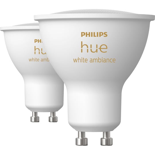 Philips Hue LED-pære GU10 4,2W (2-pak)