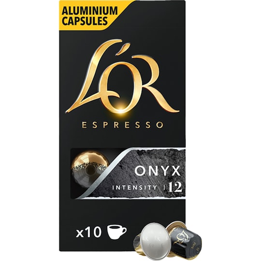 L OR Espresso 12 Onyx kaffekapsler (10-stk)