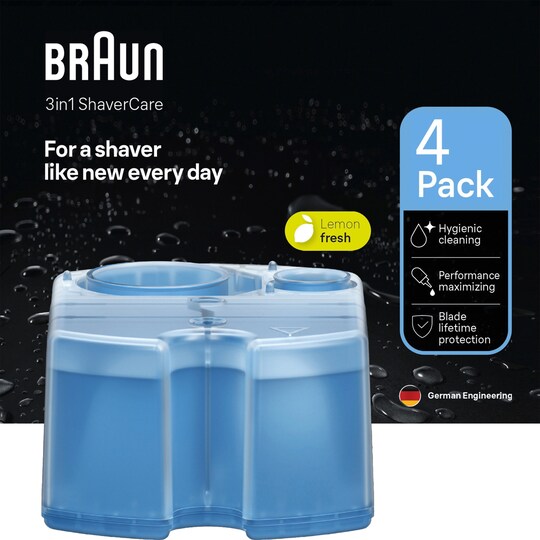 Braun Clean & Charge genopfyldningspatroner 176691 (4-pk)