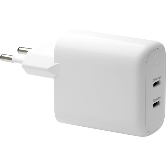 Dbramante1928 2x30W USB-C vægoplader (hvid)