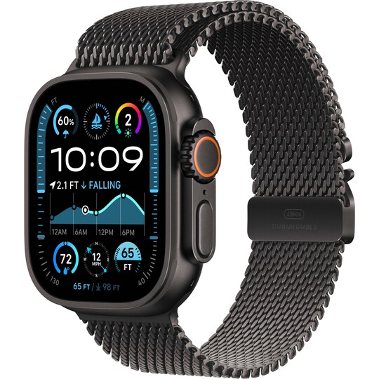 Apple Watch Ultra 2 49mm GPS+CEL (Black Titanium/Black Titanium Milanese Loop) S