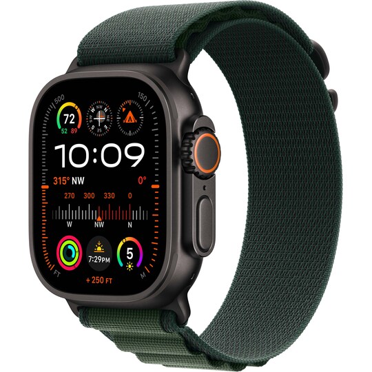 Apple Watch Ultra 2 49mm GPS+CEL (Blackl Titanium/Dark Green Alpine Loop) S