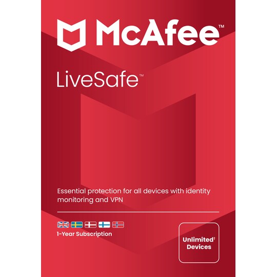 McAfee LiveSafe Plus 12M - PC Windows,Mac OSX,iOS,Android