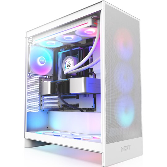 NZXT H7 Flow RGB 2024 PC-kabinet (hvid)