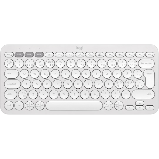 Logitech Pebble Keys 2 K380s trådløst tastatur (Off-White)